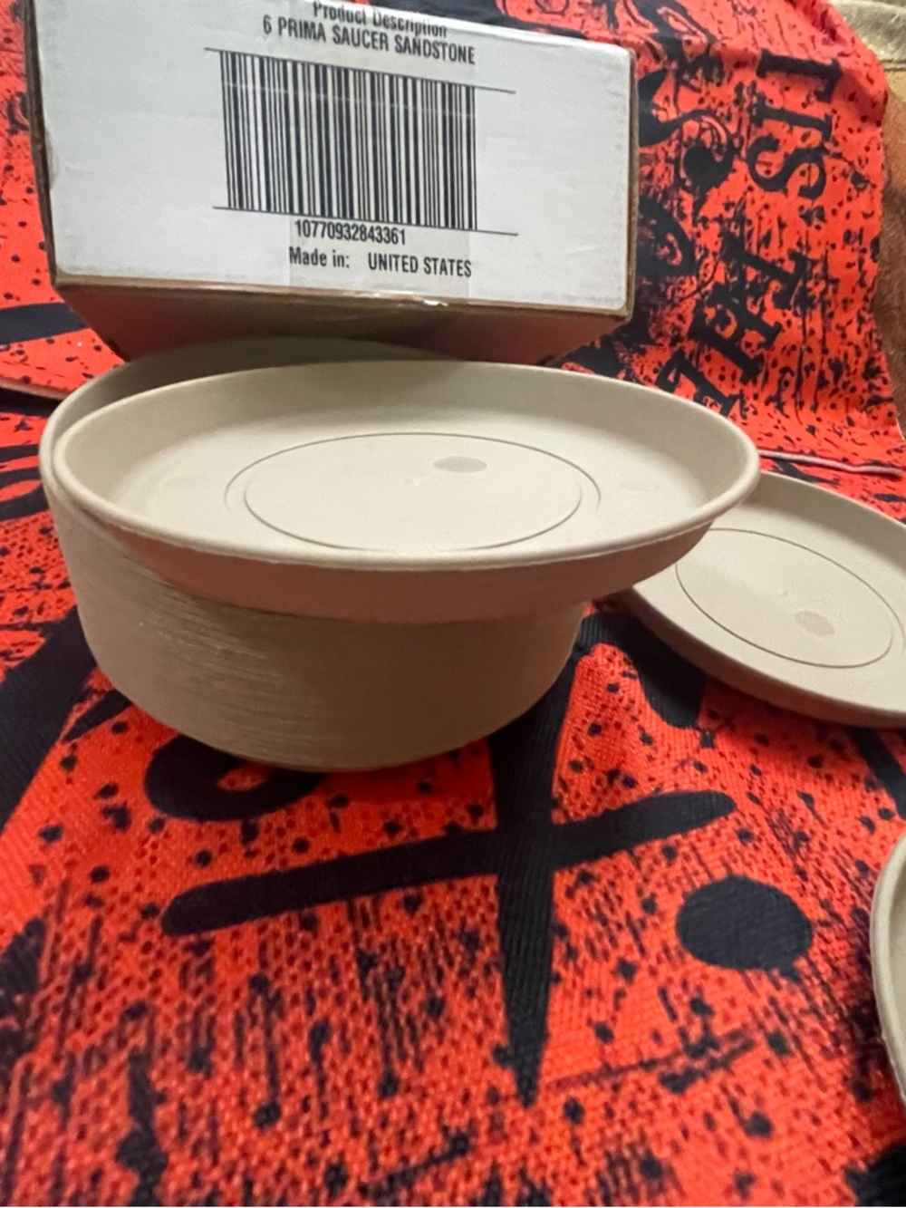 24 6” Flower Pot Saucers/ Holders Sandstone Color NEW